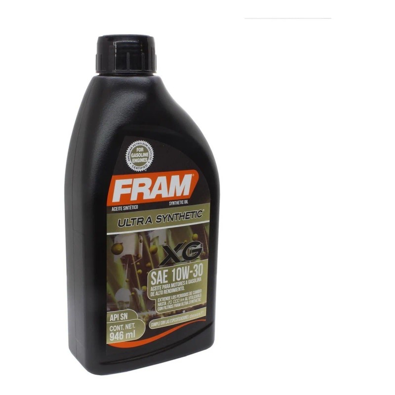 Aceite Motor Auto Fram 10w30 Dexos Api Sn Sintético 946ml