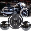 RIDROID 7" LED Headlight + Passing Lights For Harley Davidson