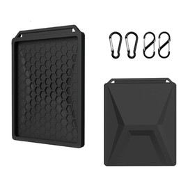 Aiwi Space Starlink Mini Protective Cover Case, All Purpose Silicone Protective Case for Starlink Mini Dish with 2 Sets Additional Securing Buckles for Travel and Outdoor (Black)