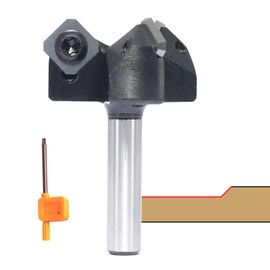 Sinoprotools Face Milling Cutter 8 mm Shank, Diameter 38 mm with Angle 45°, Planer Milling Cutter and Dressing Cutter with Indexable Cutting Plates for CNC Milling (D=38, I=6.3, S=8, W=45°)