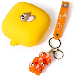 Suublg Case for Powerbeats Pro Wireless Earbuds with Doll Lanyard Carabiner, Silicone Cute Cover Protective Shockproof with Multiple Cartoon Styles of Design for Beats Powerbeats Pro