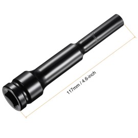 TA-VIGOR Deep Impact Socket, 1/4 Inch Drive by 8mm Deep Impact Socket, Heat-Treated CR-V Steel 8mm Socket, 1/2 Drive 6-Point Socket for Home Car Repair