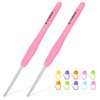 Reessy 2Pcs 3.0mm Crochet Hooks Set, Aluminium Crochet Hook with