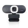 Nuroum V32AFL 4K Webcam with Ring Light, Adjustable Field of