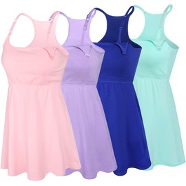 SUIEK Racerback Nursing Tank Tops Cami Maternity Bra Breastfeeding T Shirts (Large)