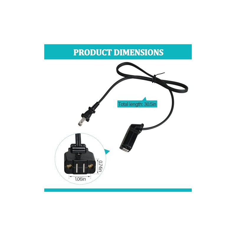 09982 Deep Fryer Cord Replacement for Presto FryDaddy & Granpappy