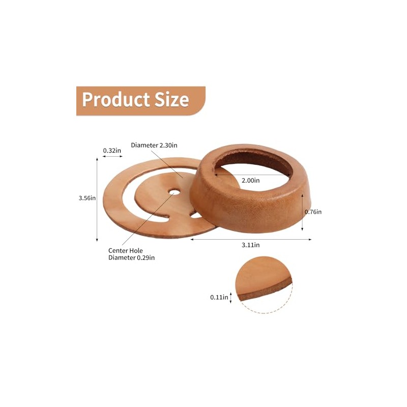 LVACODV Leather Bottle Pump Repair Kit Leather Lower Valve Leather
