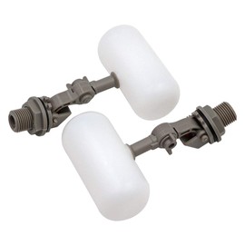 MACGOAL 2 Pieces Mini Float Valve 1/2 or 3/4 Water Float Valve with Adjustable Arm Automatic Fill Valve Kit for Livestock Water Tank Fountains (1/2 Inch)