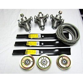 Pro Parts Place, PPP Deck Rebuild kit for Toro Timecutter SS5060 SS5000 SS5035 MX5000 MX5060 SW5000 with 3 Spindles, 3 Idler Pulleys, 3 Blades, 1 Made with Kevlar Belt