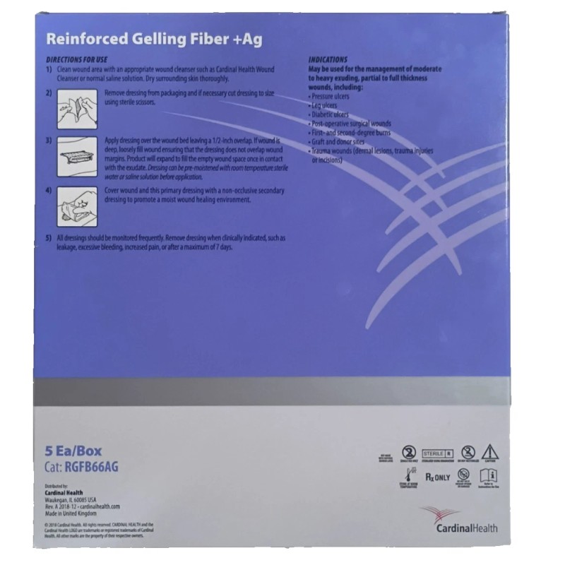 Cardinal Health 5pk IND Cardinal Health Reinforced Gelling Fiber Dressing,