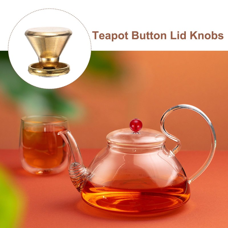sourcing map Teapot Button Lid Knobs Copper Tea Kettle Pot