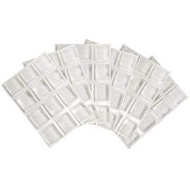 Softtouch 1/2" Square Self Stick Cabinet Bumper Pads to Dampen Sound and Protect Surfaces Clear 1/2", 72 Pack