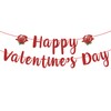 Red Glitter Happy Valentine's Day Banner, Be My Valentine/Be Mine,