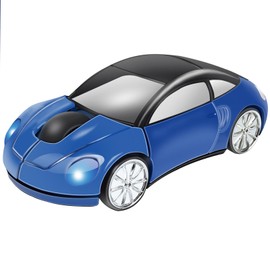 EALEK Wireless Mouse Cool Car Shape Mouse 2.4G Optical Cordless Mice for PC Laptop Computer (Blue)