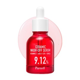 Parnell Parnell AHA 9.12% Omija Ceramic Wash-Off Serum 1.01 fl.oz | Exfoliating & Blackhead Removal Serum with Vitamin C for Smooth, Radiant Skin | Korean Skin Care