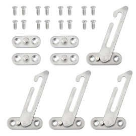4Pcs Window Restrictor, Window Restrictors for Windows, Window Safety Restrictors with Screws, Stainless Steel UPVC Window Restrictor Hook for All Kinds of Casement Window (Right Handed)