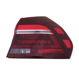 For Volkswagen Passat 2017 2018 2019 Tail Light Passenger Side | Outer | LED | Clear and Red Lens | Chrome Housing | Replacement For VW2805123 | 561-945-208-C