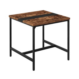 CHOEZON Square Kitchen Dining Table, 29.5'' Dining Table, Small Dining Table, Writing Desk, Breakroom Table, Coffee Table, for Dining Room, Living Room, Apartment, Rustic Brown and Black TCZ02BF