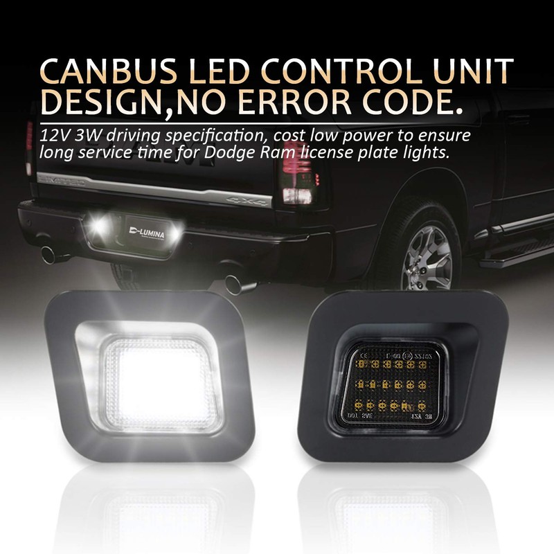 D-Lumina Luces LED para matrícula de montaje de lente ahumada
