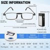 TOVEEN Compact Folding Reading Glasses for Men, Lightweight Ultra Thin