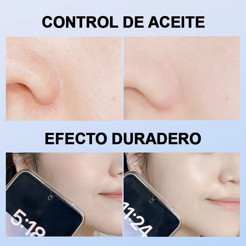 Base Maquillaje Polvo Compact Fijador Mate