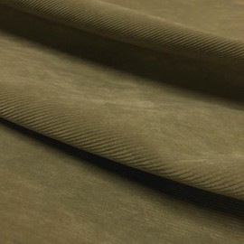 Corduroy Upholstery Fabric, Soft Velvet Feel Material for Sofas Pillows & Headboards, DIY Projects, Machine Washable and Stain Resistant - Fabric by The Yard (Green)