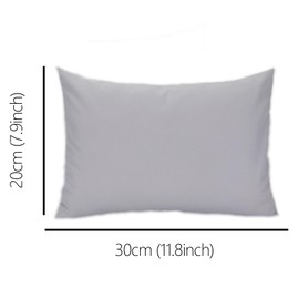 Bustlwor Small Pillow, Machine Washable, Plain, Small Nap Cushion for Airplane, Train, Car, Outdoor, Camping, Ultralight, Small, Cuddly Soft