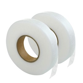 LIHAO 2 Rollos Cinta Adhesiva de Dobladillo 2cm x 70yarda para Ropa Tela Aplicaciones Permanentes Extrafuertes