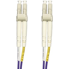 Elfcam® - 120m Fiber Optic Cable LC/UPC to LC/UPC OM4 Multimode Duplex Fiber Optic Cable (50/125um) LSZH (120M)