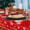 3 Pieces Merry Christmas Tablecloth Christmas Tree Plastic Table Cover