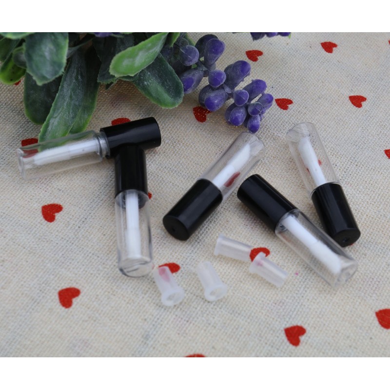 Micro Trader 5 X 1.2ml Black Cap Empty Lip Gloss