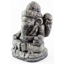 Seated Ganesha Garden Statue Home and Garden Statues Cement Hindu Elephant Figurines