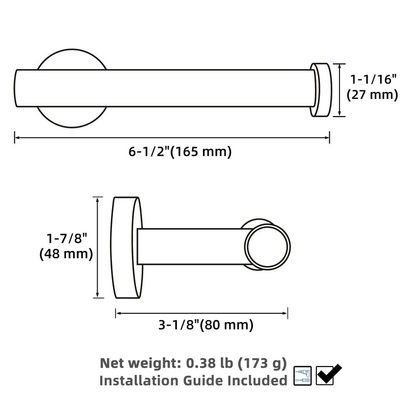 Toilet Paper Holder Brushed Dark Gold, APLusee SUS304 Stainless Steel