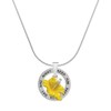 Delight Jewelry Silvertone Yellow Hibiscus Flower - Silvertone Keep Him