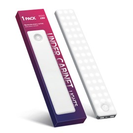 Under Cabinet Lighting, LED Motion Sensor Light Indoor, USB Rechargeable Closet Lights Battery Operated, Stick On Magnetic Wireless Dimmable Under Counter Lights for Kitchen, Stairs