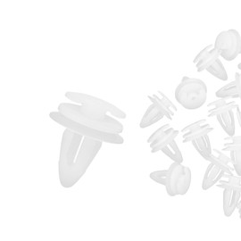 VekAuto 25 Pcs Rivet Clips, Fastener Clip Screw Panel Clips Universal for Car Plastic White