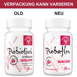 Probio 300 Billion CFU 12 Strains for Women, with Prebiotic, No Cooling, GMO and Gluten Free, 60 Capsules