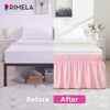 RIMELA Pink Bed Skirt Full Size 15 Inch Drop, Elastic