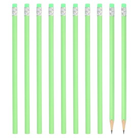 PATIKIL Round Pencils, 24 Pack HB Graphite Pencils with Eraser, Wooden Pencils, Cute Pens for Classroom, Teacher Supplies, Green