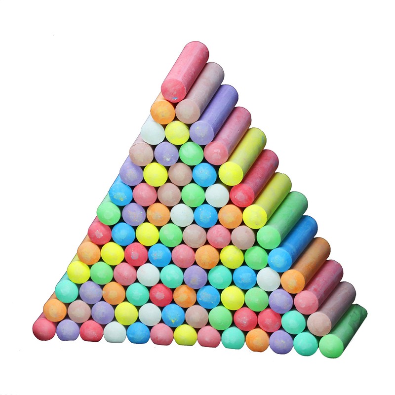 JOYIN 120 PCS Sidewalk Chalks for Kids Giant Box Non-toxic