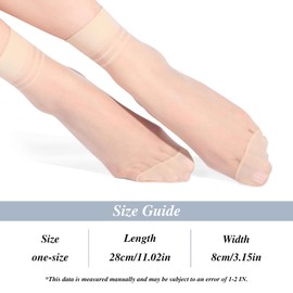 Telooco 12 Pairs Nylon Pop Socks for Women Ultra-Thin Sheer Ankle Socks See-Through Calf Socks Crew Socks Ankle Stockings with Reinforced Toe (Skin Color)