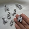 Small CZ .925 Sterling Silver Bubble Letter (S)
