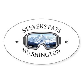 CafePress Stevens Pass Ski Area Stevens Pass W Sticker Oval Car Bumper Sticker