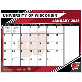 TURNER SPORTS Wisconsin Badgers 2025 22x17 Desk Calendar (25998061491)