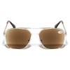 V.W.E. Square Metal Outdoor Sunglasses Reader - UV Protection Tinted