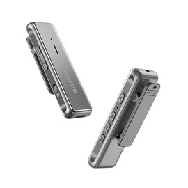 Glazata Wireless Audio Receiver, Bluetooth AptX, Low Latency AptX, LL, Equipped with Qualcomm Smart Chip, Built-in MEMS High Sensitivity Microphone, Supports Music, Calls, 1 Pack, Gray