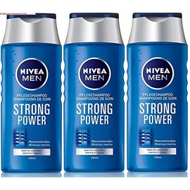 '3 x Nivea Men Strong Power Shampoo for Normal Hair – 250 ml