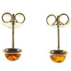 Baltic amber and sterling silver 925 cognac stud earrings