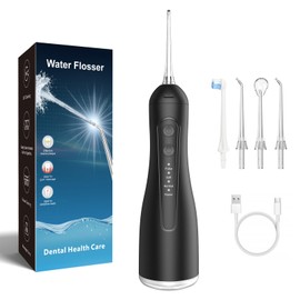 RAXSEG Cordless Water Flosser for Teeth with 300ml Removable Tank & 4 Modes - IPX7 Waterproof Dental Irrigator, Perfect for Travel and Home Use, Ideal for Braces and Sensitive Gums
