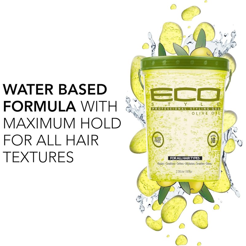 ECOCO Eco Style Gel, Olive Oil, 80 Ounce